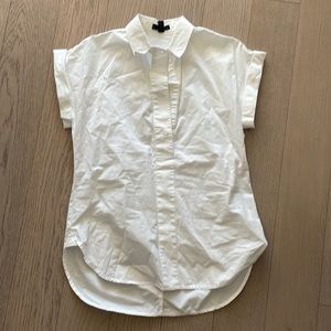 Jcrew White Short Sleeve Oxford shirt